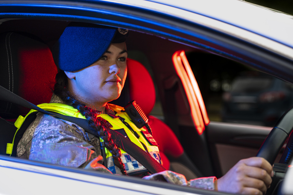 NZDF Military Police in a vehicle