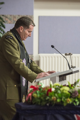 NZDF Chaplain leading a service