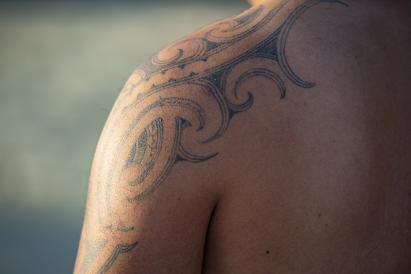 An NZDF member's shoulder